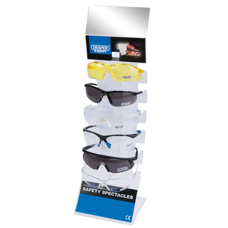 Draper 23341 Countertop Display of Six Safety Spectacles Draper