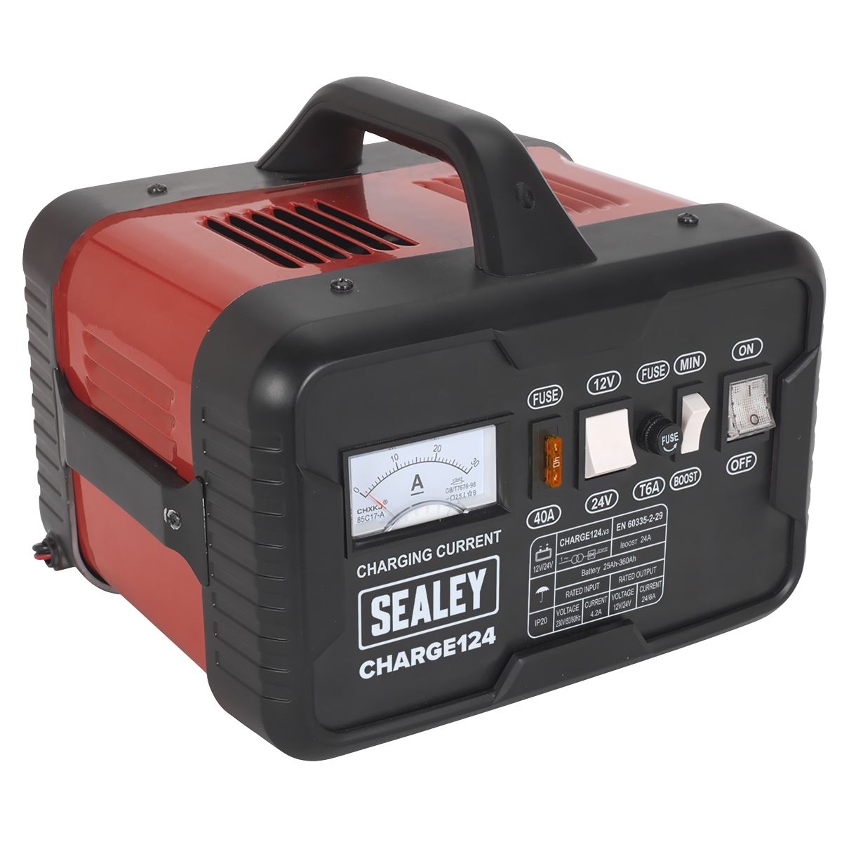 Sealey CHARGE124 Battery Charger 28A 12/24V 230V Sealey