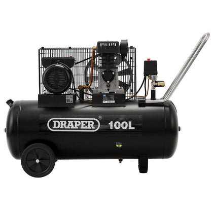 Draper 31254 100L Belt-Driven Air Compressor 2.2kW/3hp Draper
