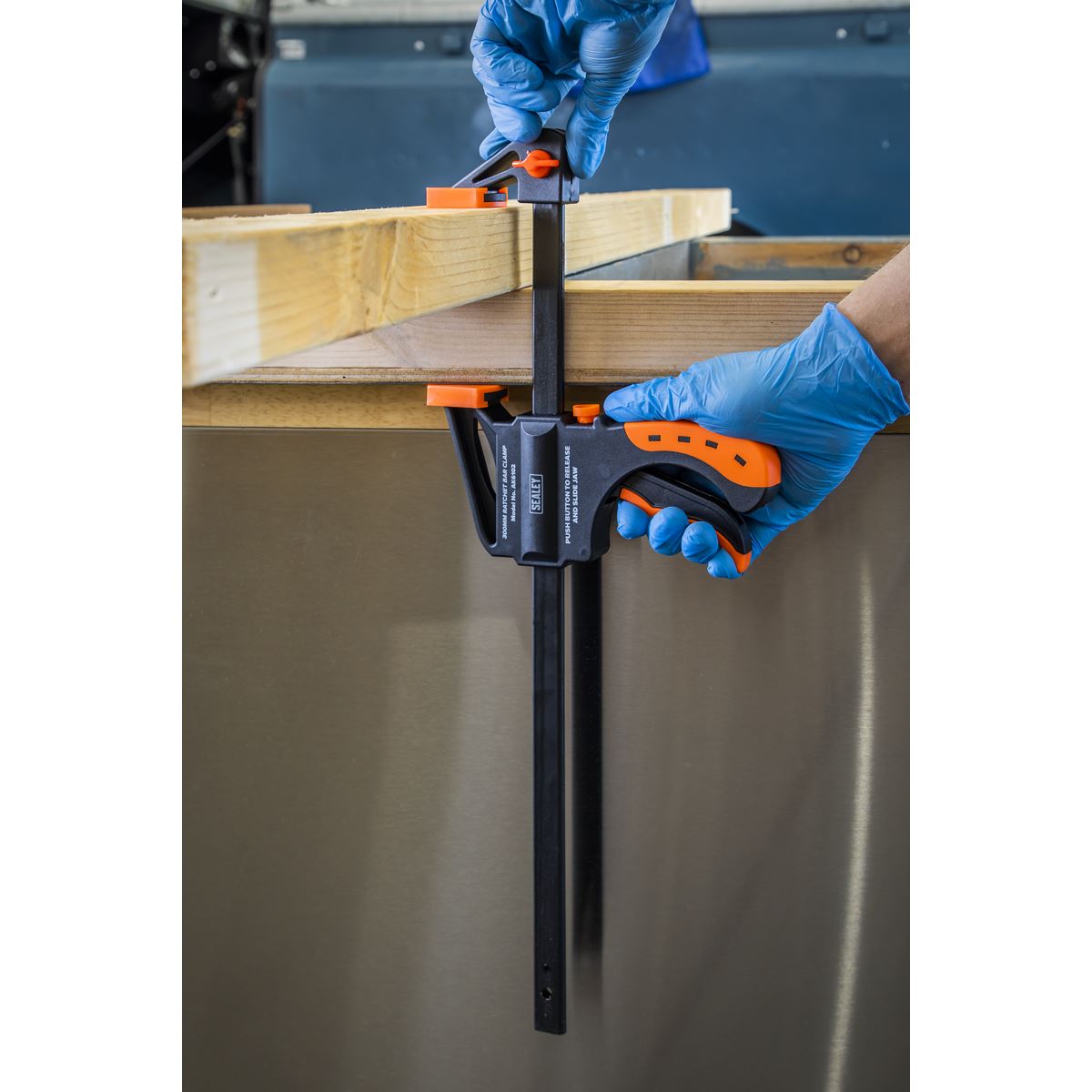 Sealey AK61024 Ratchet Bar Clamp 300mm  4pc Set Sealey