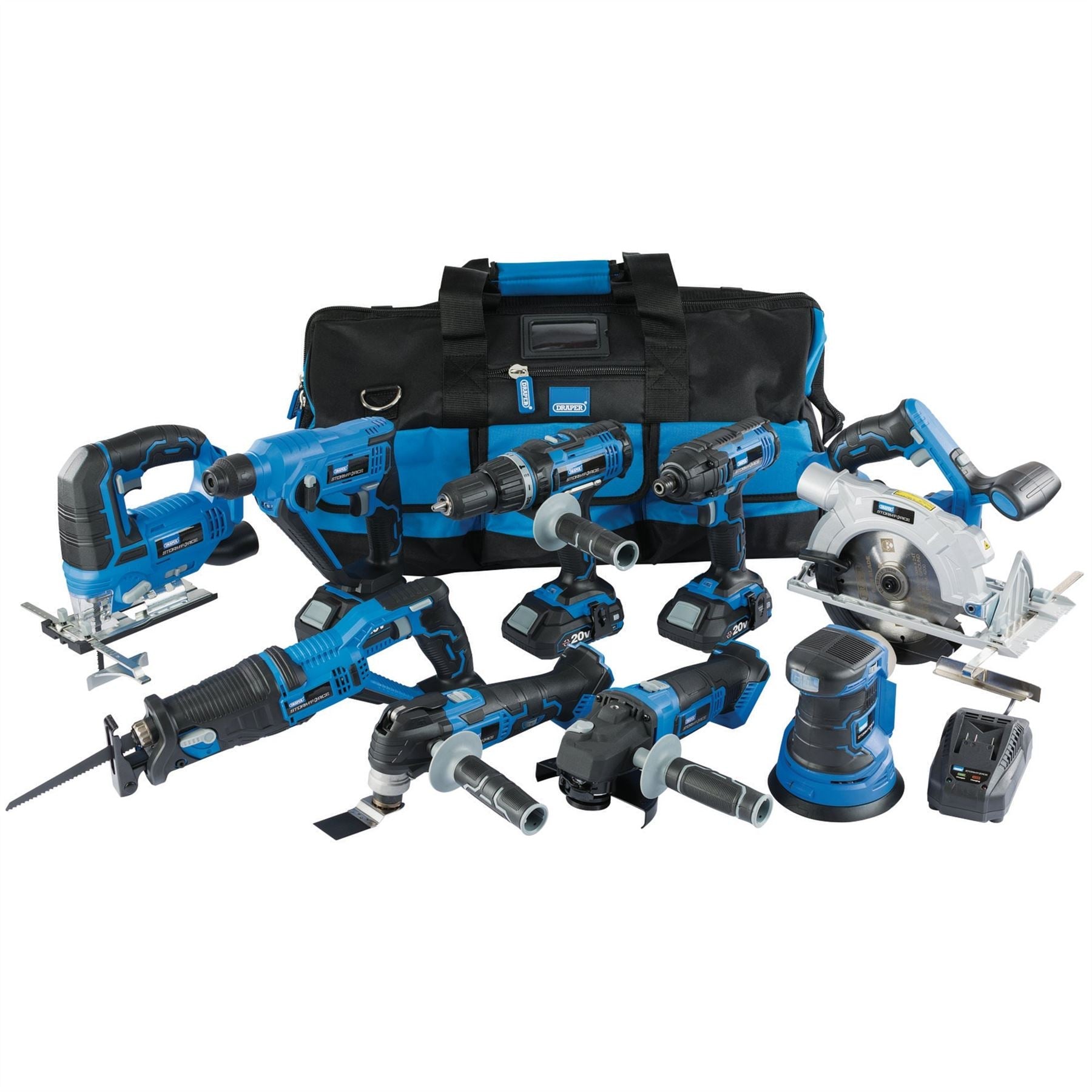Draper 17763 Storm Force® 20V Cordless Kit 9 Piece Draper