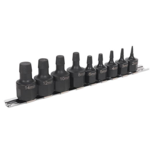 Sealey AK7222 Stud Extractor Set 9pc Sealey