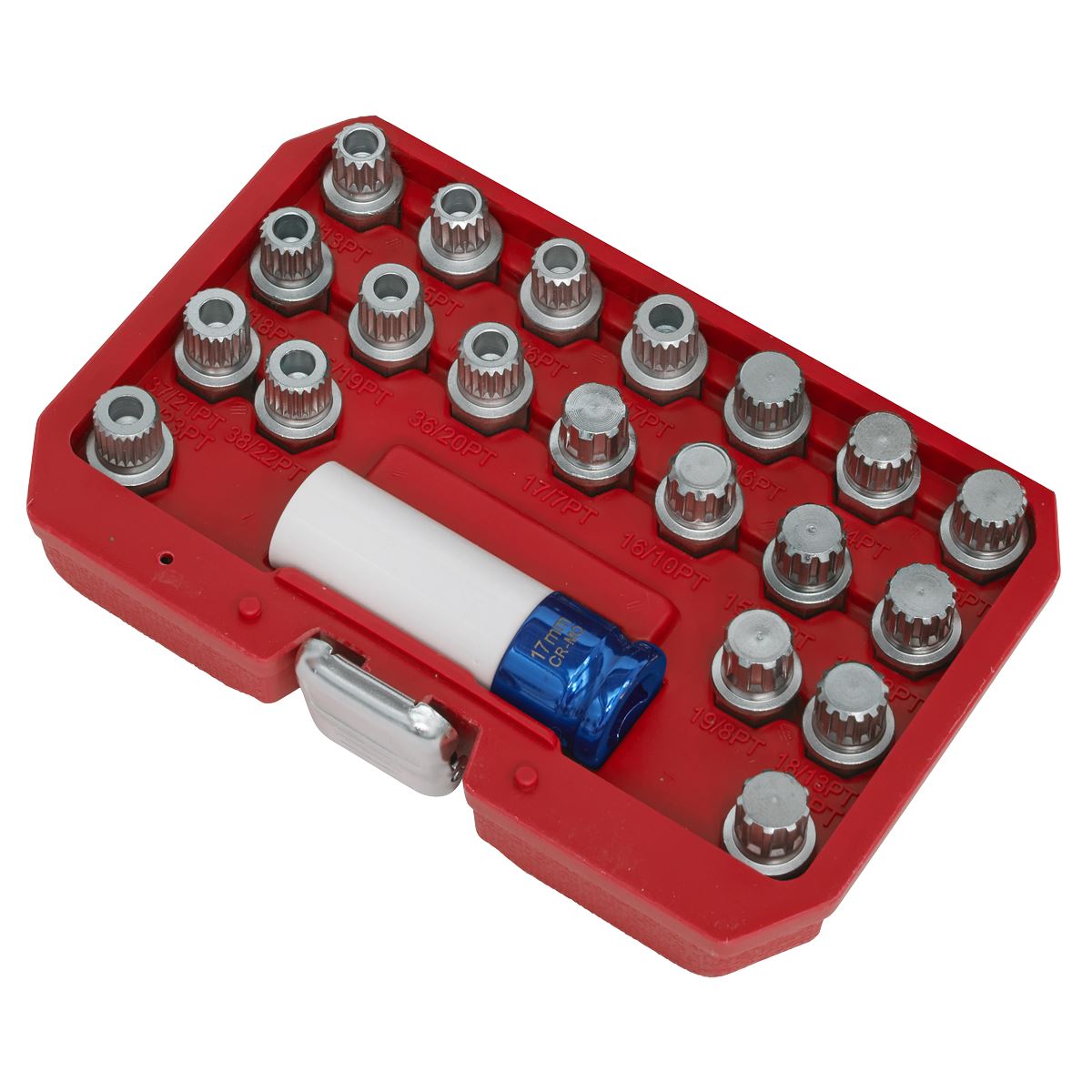 Sealey SX209 Locking Wheel Nut Key Set 21pc - BMW & Mini Sealey