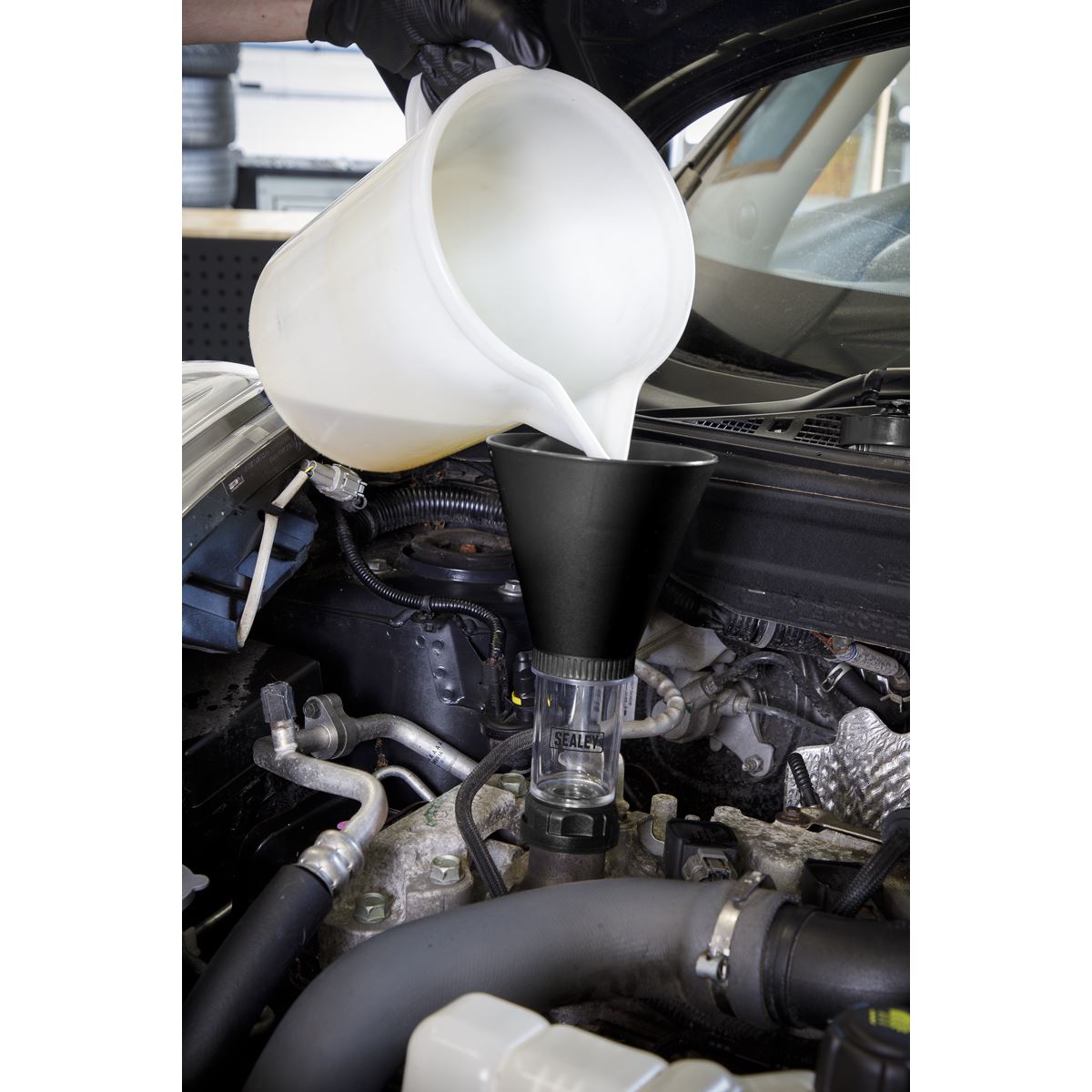 Sealey VS7102 Engine Oil Funnel Set 4pc - Renault Nissan Sealey