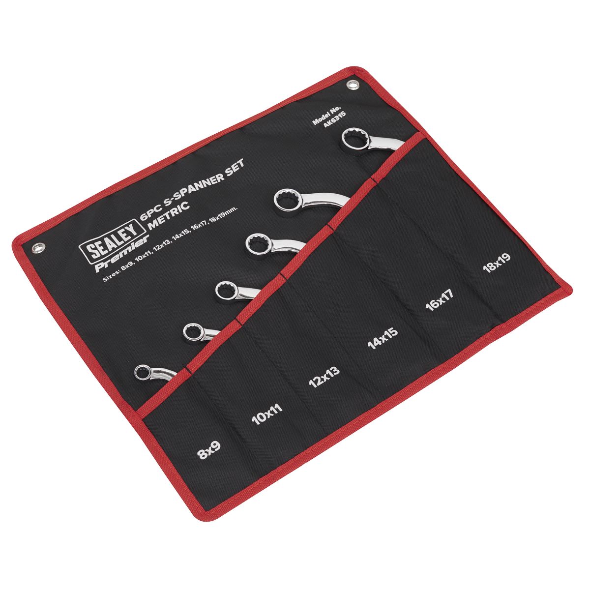 Sealey AK6315 S-Spanner Set 6pc - Metric Sealey