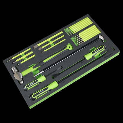 Sealey AP35TBCOMBO Tool Chest & Tools Combination 16 Drawer with Ball-Bearing Slides - Black/Grey Sealey