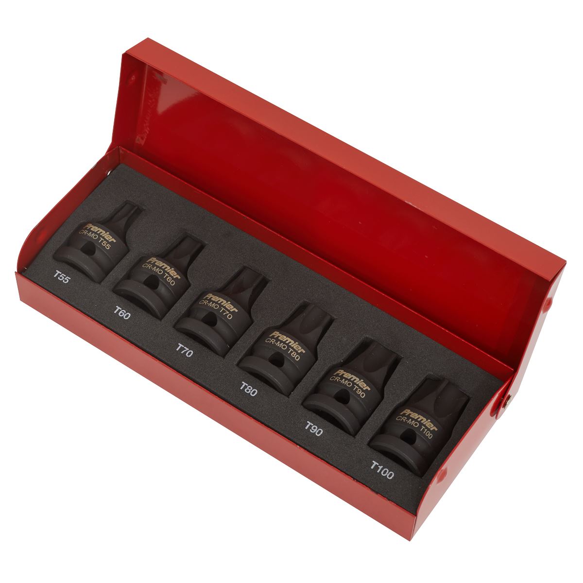 Sealey AK5607 Impact TRX-Star* Socket Bit Set 6pc 1/2"Sq Drive Sealey