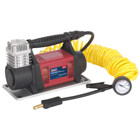 Sealey MAC06 Tyre Inflator/Mini Air Compressor 12V Heavy-Duty Sealey