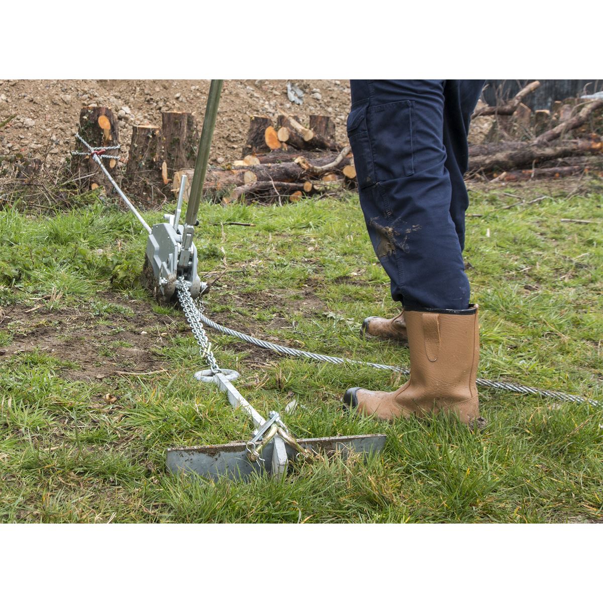 Sealey WRP3200 Wire Rope Puller 3200kg Max Line Force Sealey