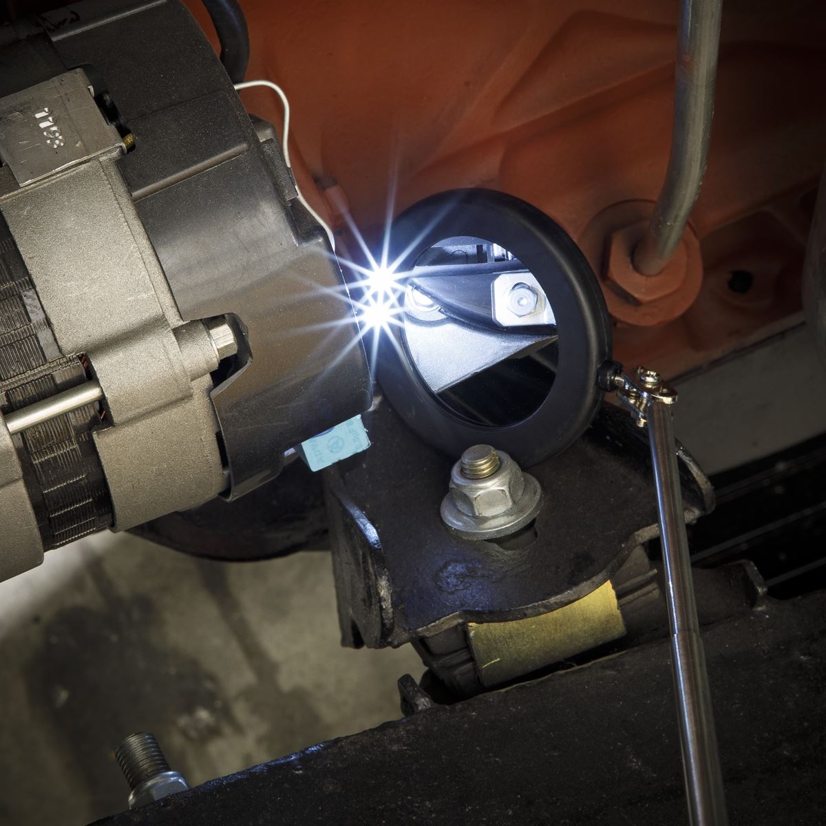 Siegen S0947 Telescopic Inspection Mirror Ø75mm with LED Siegen