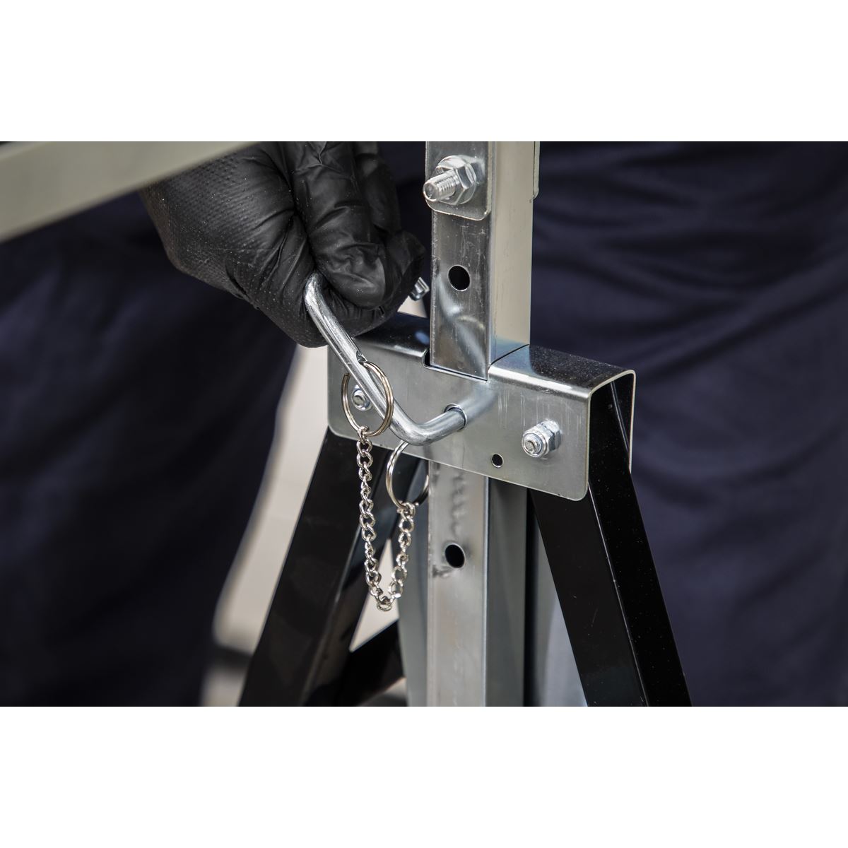 Sealey FDT3 Fold Down Telescopic Trestle 200kg Capacity Sealey