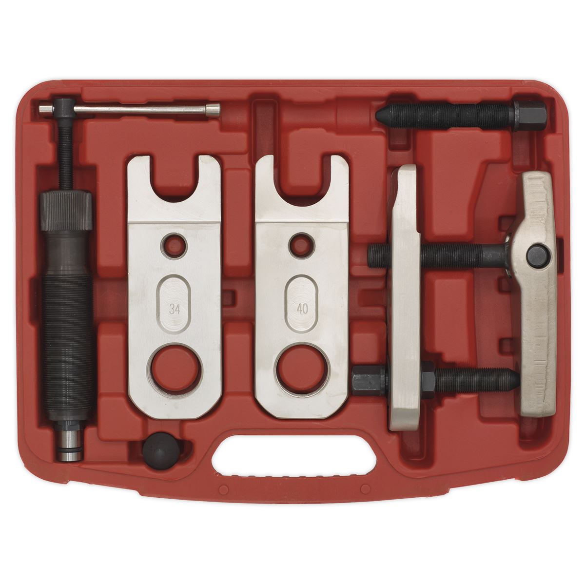 Sealey VS3814 Ball Joint Splitter Hydraulic & Manual 9pc - Commercial Sealey