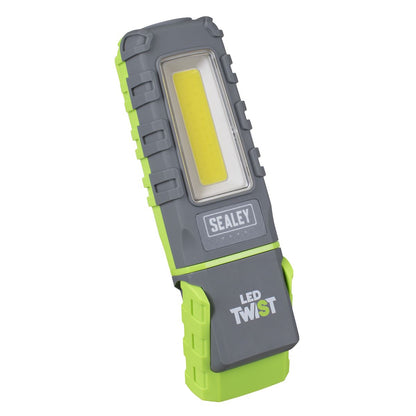 Sealey LED601G LED Twist Rechargeable Inspection Light 5W COB & 1W SMD Sealey
