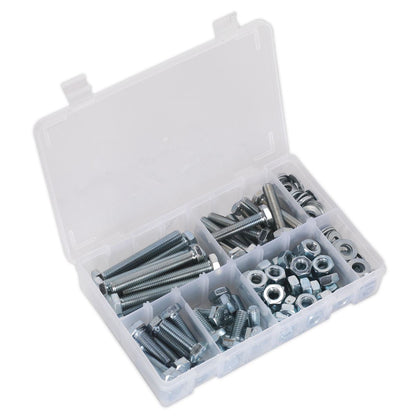 Sealey AB052SNW Setscrew Nut & Washer Assortment 150pc High Tensile M10 Metric Sealey