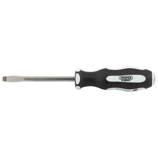 Draper 35181 Pound Thru' Plain Slot Soft Grip Screwdriver 6.5 x 100mm Draper