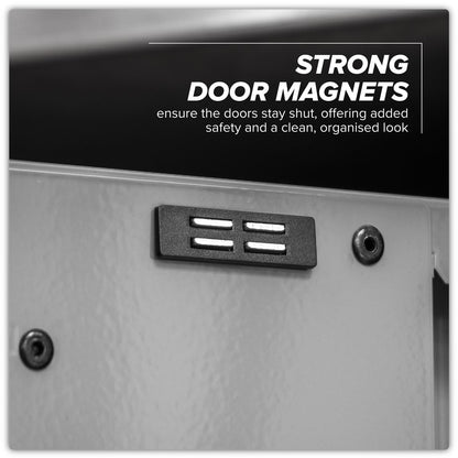 Sealey APMSBESTACK02W Superline PRO® Black Edition Storage System with Rubber Wood Worktop 2.64m Sealey