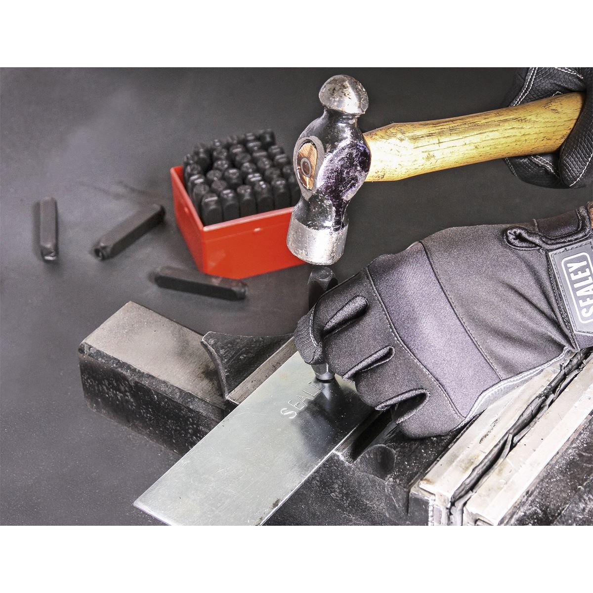 Sealey AK8298 Letter & Number Punch Set 36pc 10mm Sealey