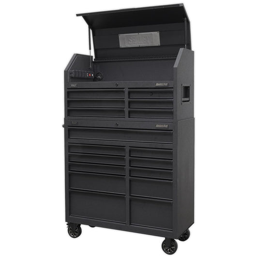 Sealey AP41BESTACK Tool Chest 17 Drawer Combination Soft Close Drawers with Power Strip Sealey