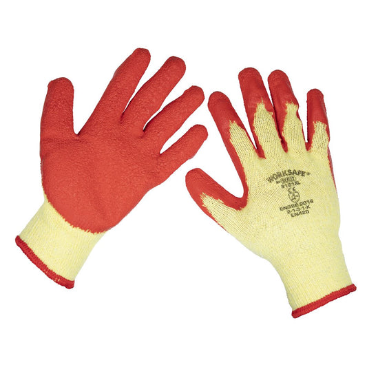 Sealey 9121XL Super Grip Knitted Gloves Latex Palm (X-Large) - Pair Sealey
