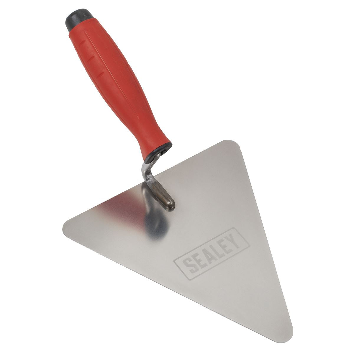 Sealey T1205 Stainless Steel Triangular Brick Trowel - Rubber Handle 180mm Sealey
