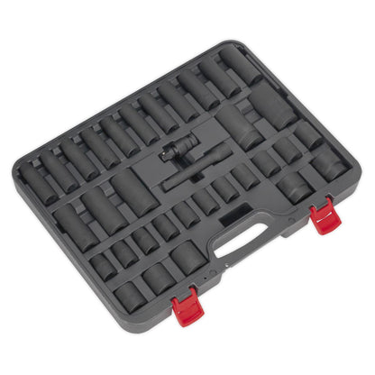 Sealey AK5634M Impact Socket Set 34pc 1/2"Sq Drive Metric Sealey