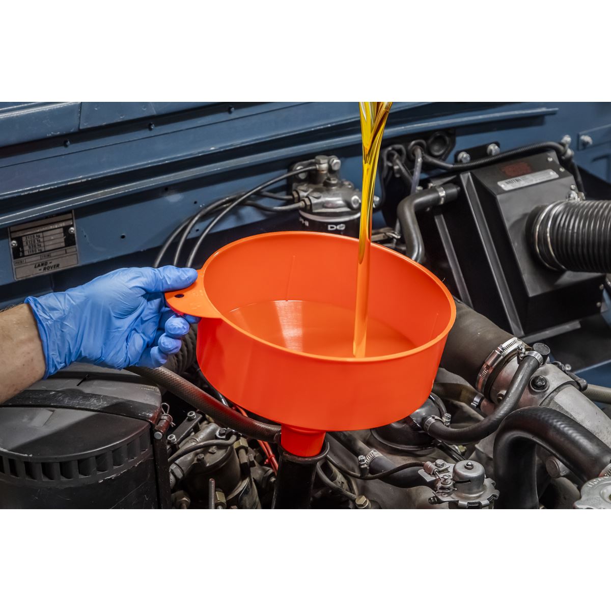 Sealey F3 Funnel Large Ø250mm Fixed Spout with Filter Sealey