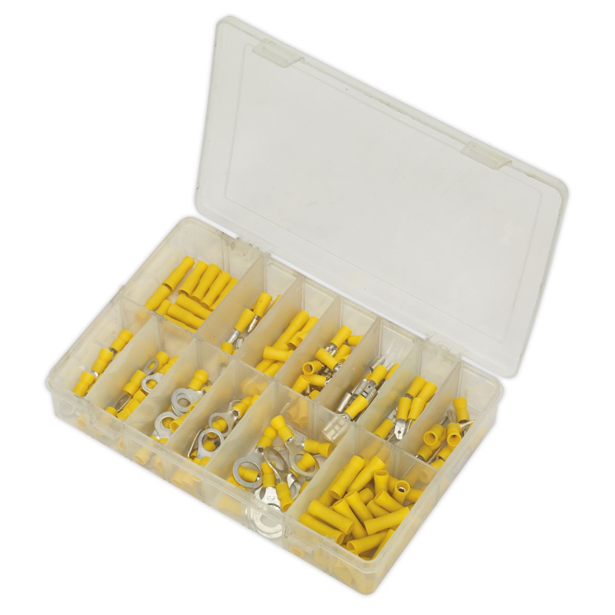 Sealey AB041YT Crimp Terminal Assortment 140pc Yellow Sealey