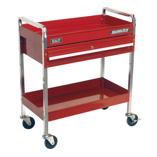 Sealey CX101D Trolley 2-Level Heavy-Duty with Lockable Drawer Sealey
