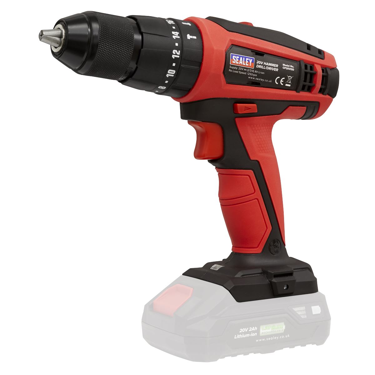 Sealey CP20VDDCOMBO 2 x 20V SV20 Series Cordless Ø13mm Combi Drill & 1/4"Hex Drive Impact Driver Combo Kit Sealey