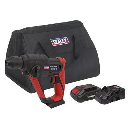 Sealey CP20VSDSKIT1 Cordless Rotary Hammer Drill Kit 20V 2Ah SV20 Series SDS Plus Sealey
