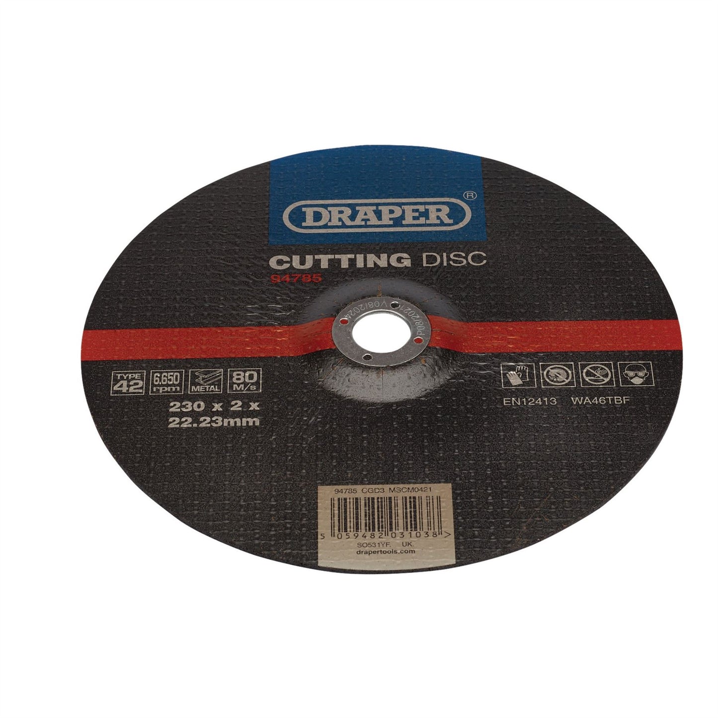 Draper 94785 DPC Metal Cutting Disc 230 x 2 x 22.23mm Draper