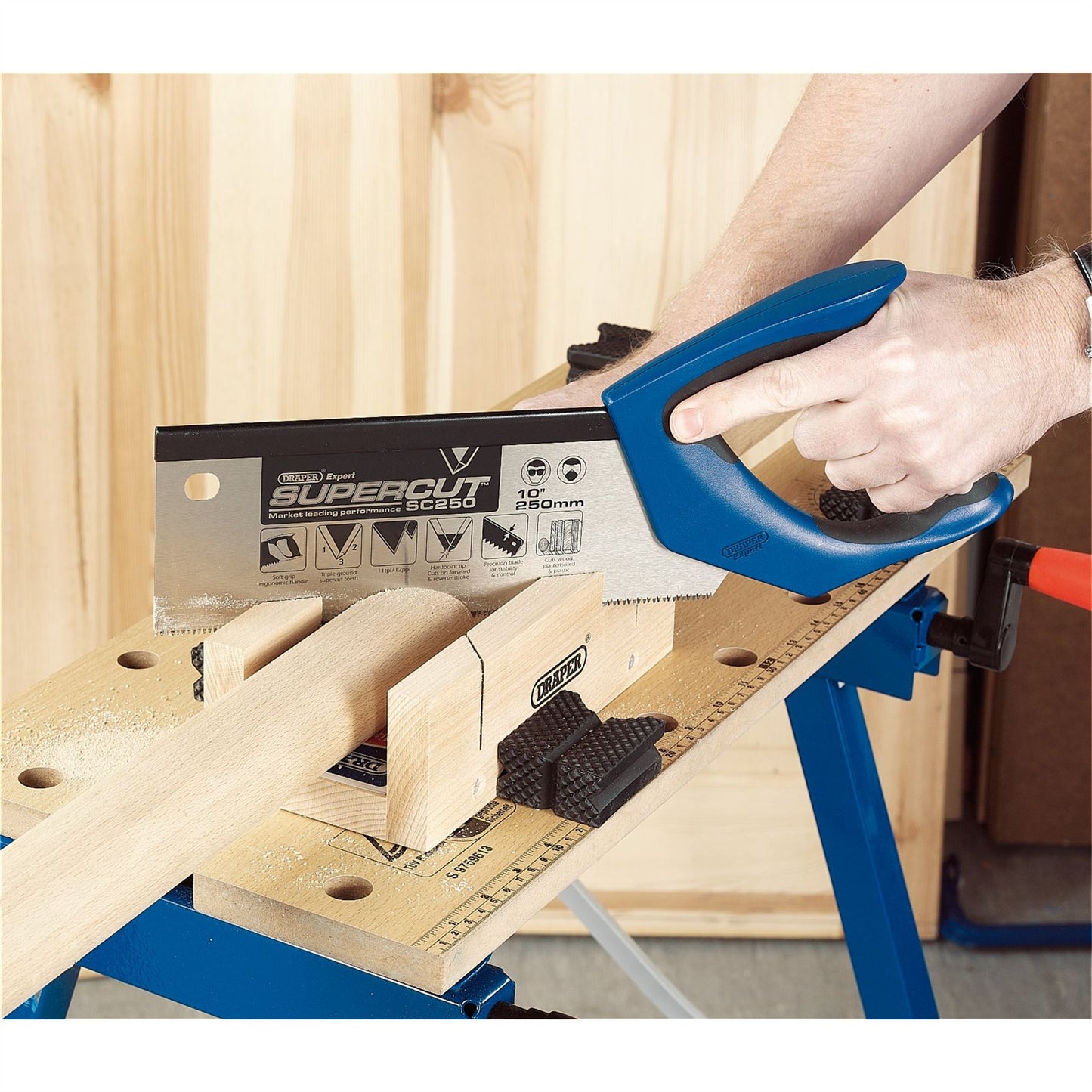 Draper 49281 Expert Supercut® Soft Grip Hardpoint Tenon Saw 250mm/10" 11tpi/12ppi Draper