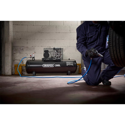 Draper 55313 200L Belt-Driven Air Compressor without wheels 2.2kW/3hp Draper