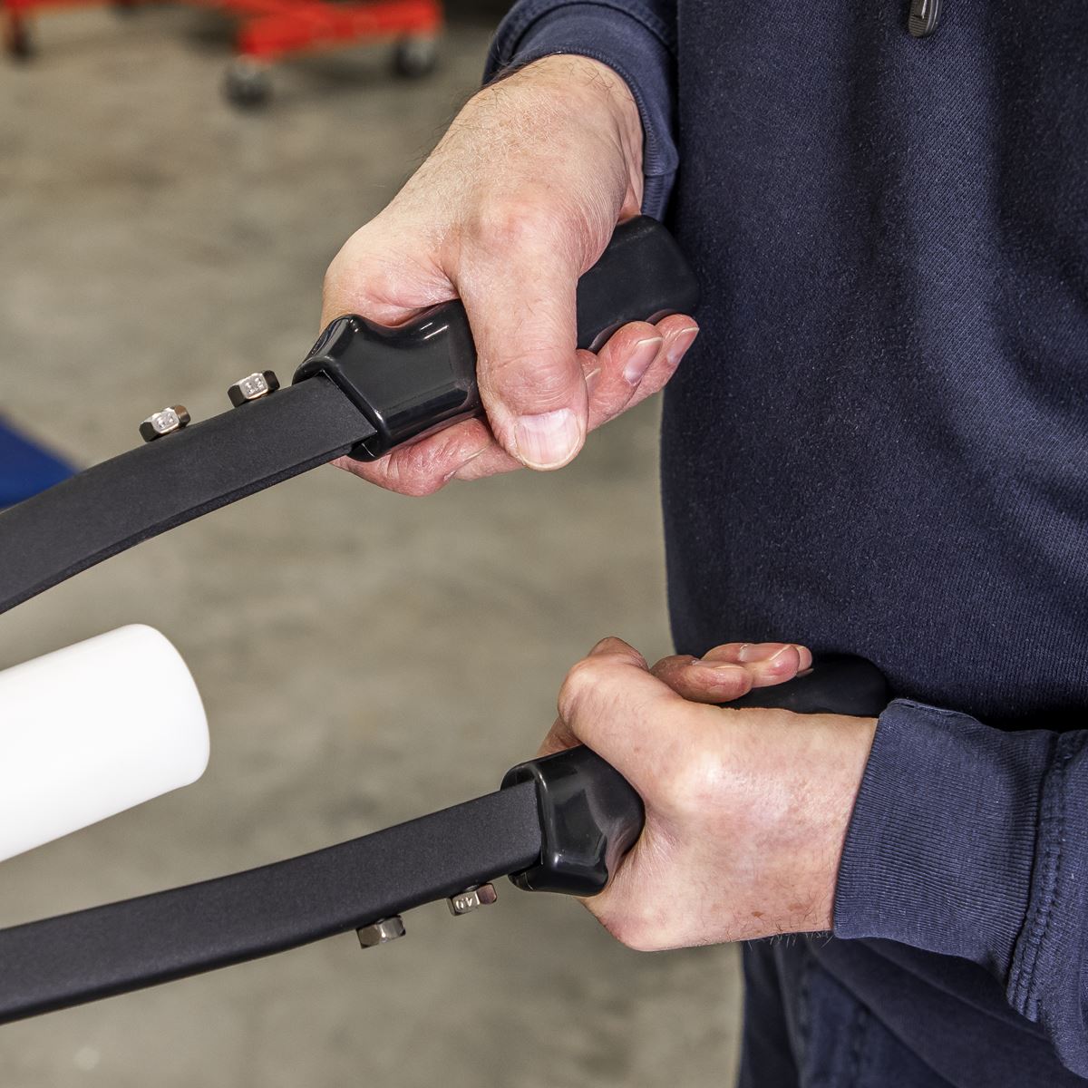 Sealey AK3981 Long-Arm Riveter with Collection Bowl Heavy-Duty Sealey