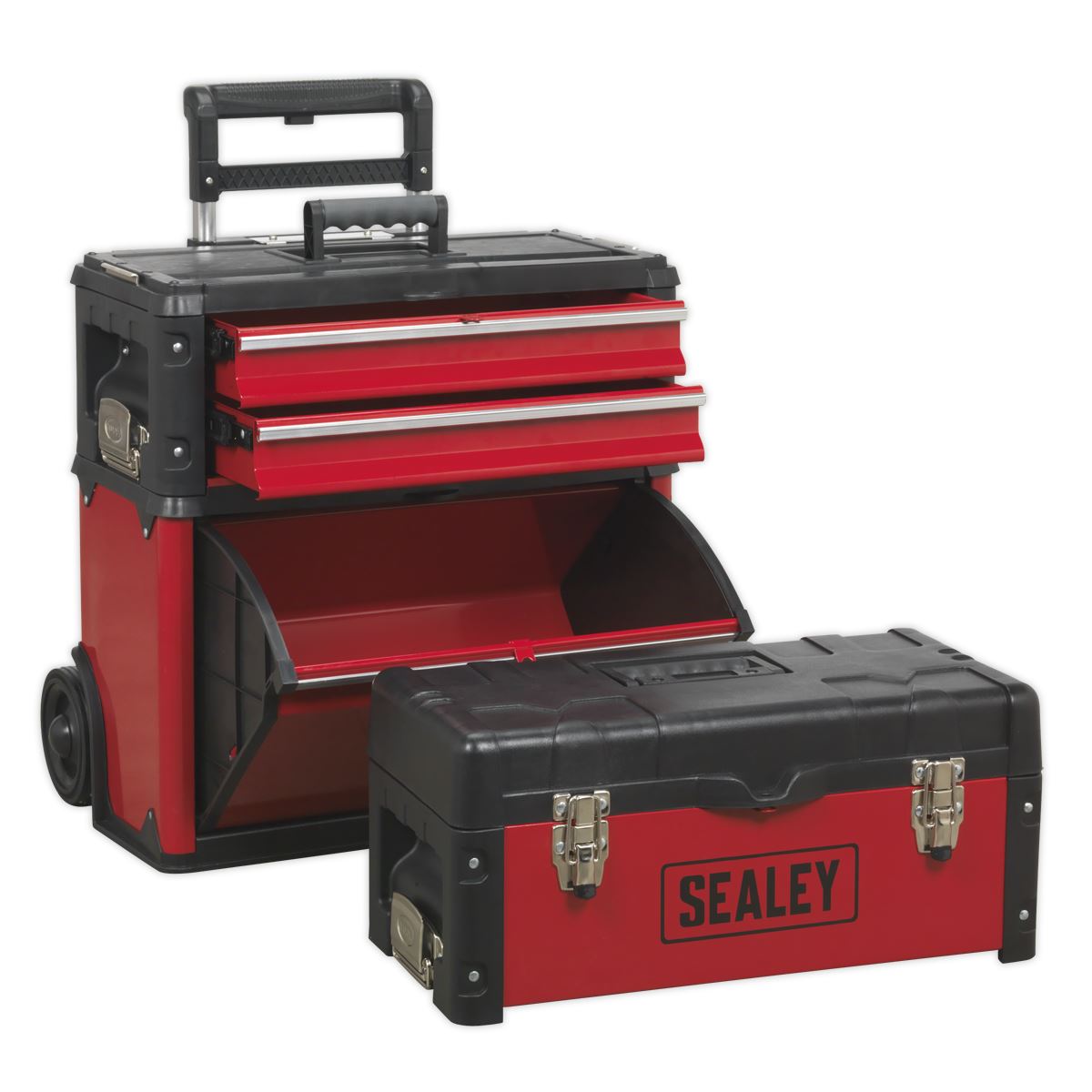 Sealey AP548 Mobile Steel/Composite Toolbox - 3 Compartment Sealey