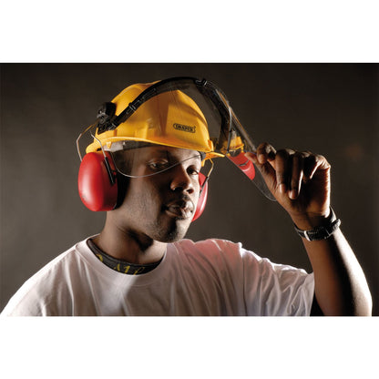 Draper 69933 Safety Helmet with Ear Muffs and Visor Draper