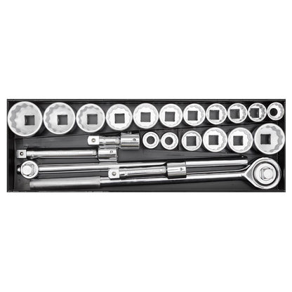 Sealey AK259/CRV Socket Set 22pc 3/4"Sq Drive 12-point WallDrive® Sealey