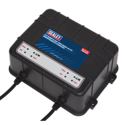 Sealey MBC250 Two Bank 6/12V 10A (2 x 5A) Auto Maintenance Charger Sealey
