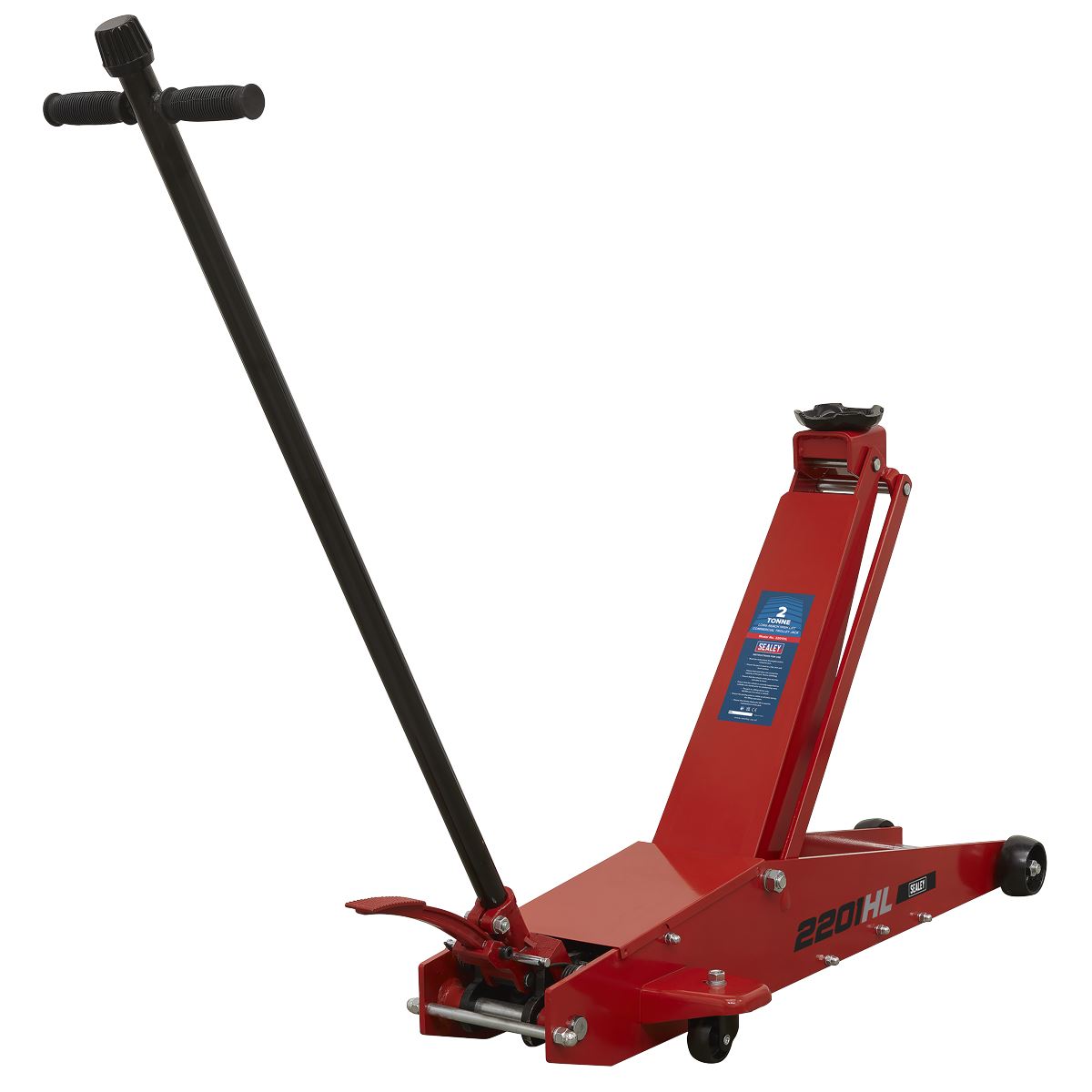 Sealey 2201HL Long Reach High Lift Commercial Trolley Jack 2 Tonne Sealey
