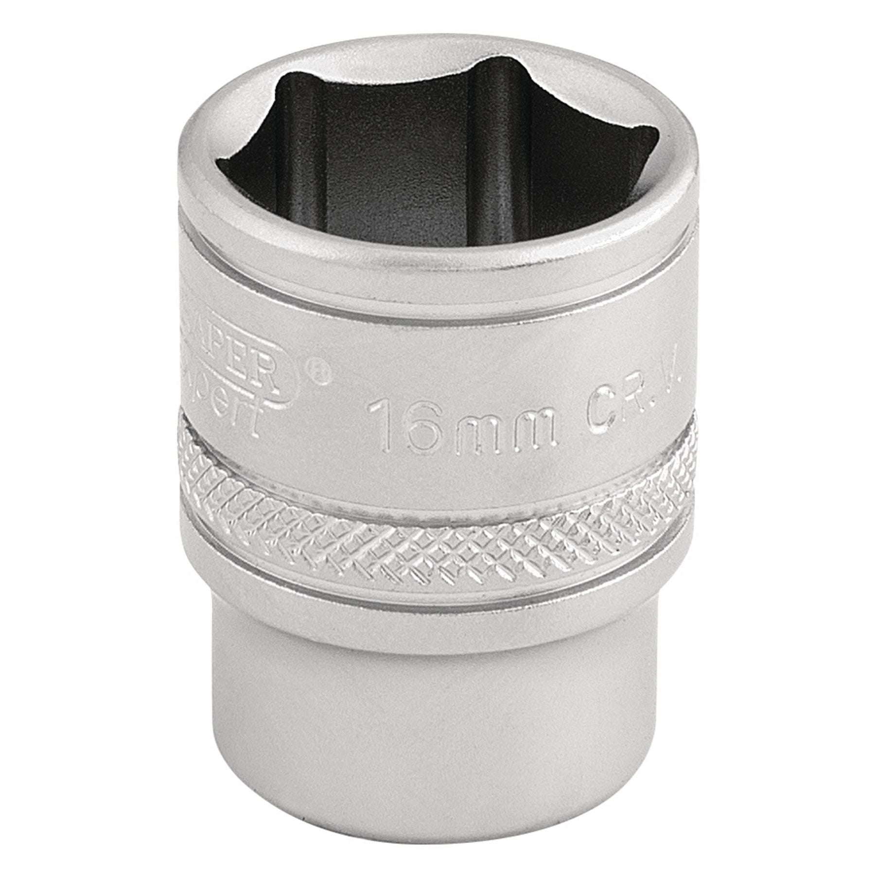 Draper 16542 6 Point Metric Socket 3/8" Sq. Dr. 16mm Draper