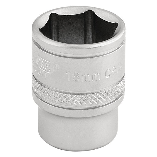 Draper 16542 6 Point Metric Socket 3/8" Sq. Dr. 16mm Draper