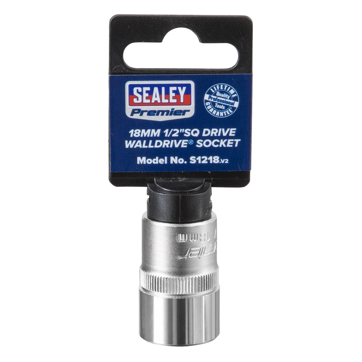 Sealey S1218 WallDrive® Socket 18mm 1/2"Sq Drive Sealey