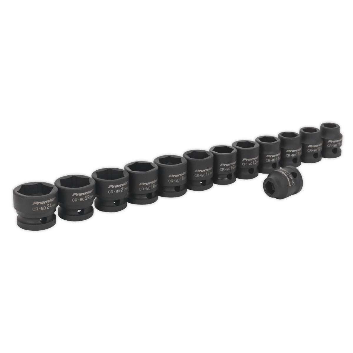 Sealey AK5613LP Impact Socket Set 13pc 1/2"Sq Drive Low Profile Metric Sealey