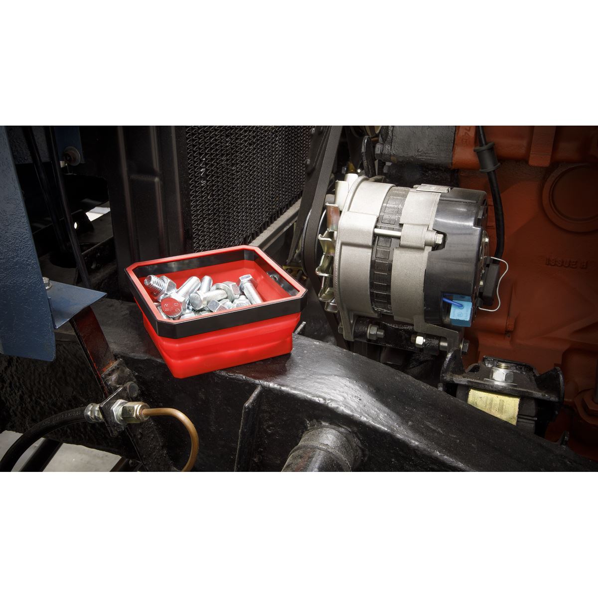 Sealey APCSTS Parts Tray Collapsible Magnetic Set Sealey