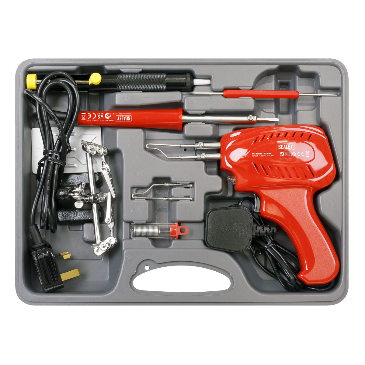 Sealey SD300K Soldering Gun/Iron Kit 8pc 230V Sealey
