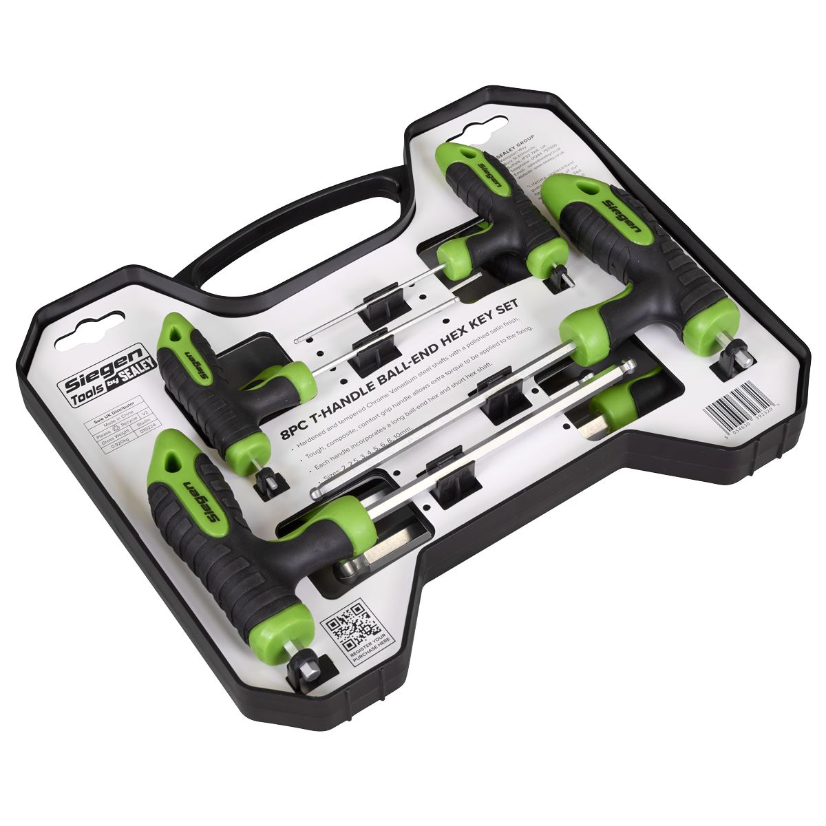 Siegen S01069 T-Handle Ball-End Hex Key Set 8pc Siegen