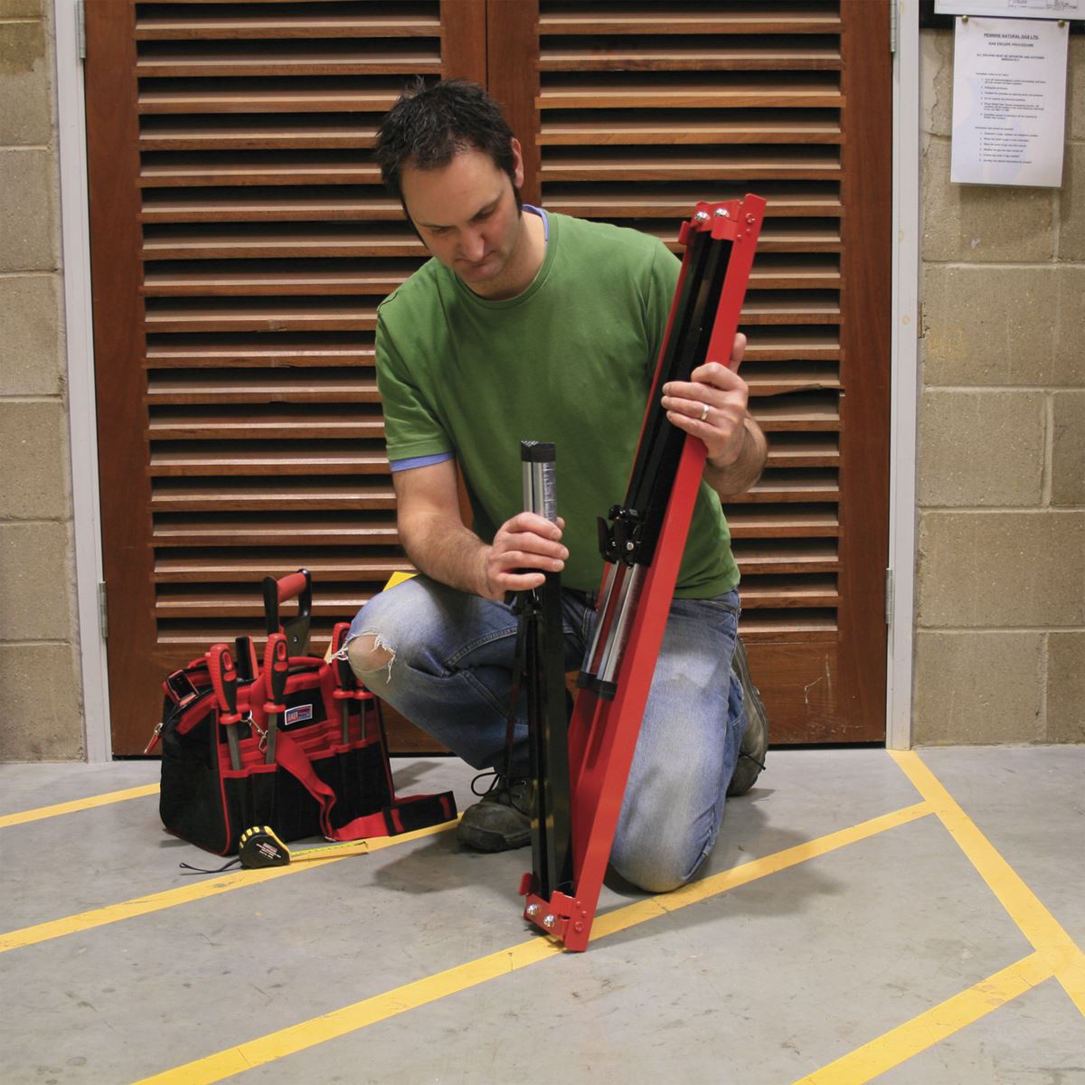 Sealey FTAL1 Fold Down Trestle with Adjustable Legs 150kg Capacity Sealey