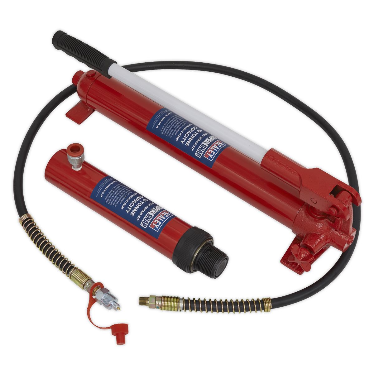 Sealey 610/45 SuperSnap® Push Ram with Pump & Hose Assembly - 10 Tonne Sealey