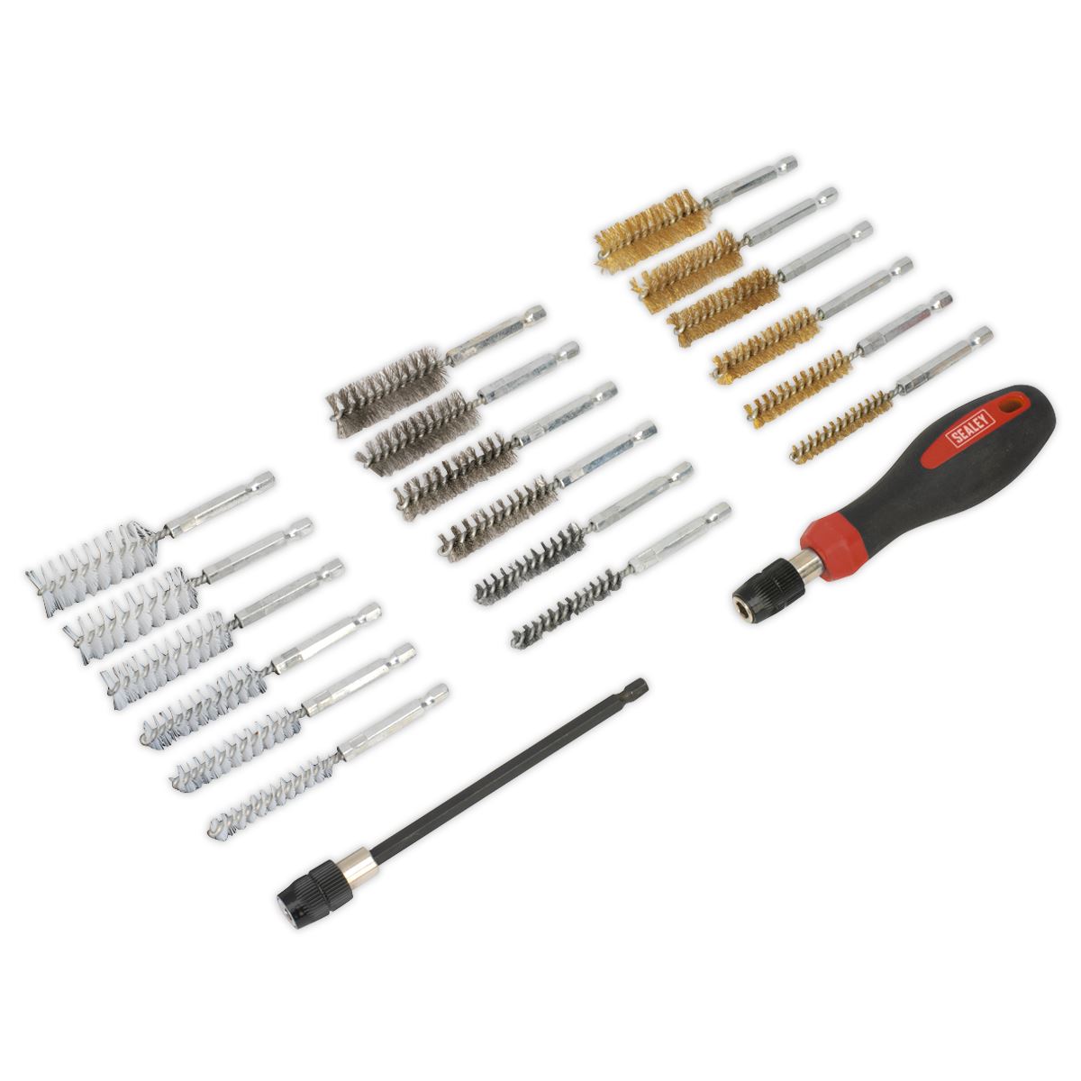 Sealey VS1800 Cleaning & Decarbonising Brush Set 20pc Sealey