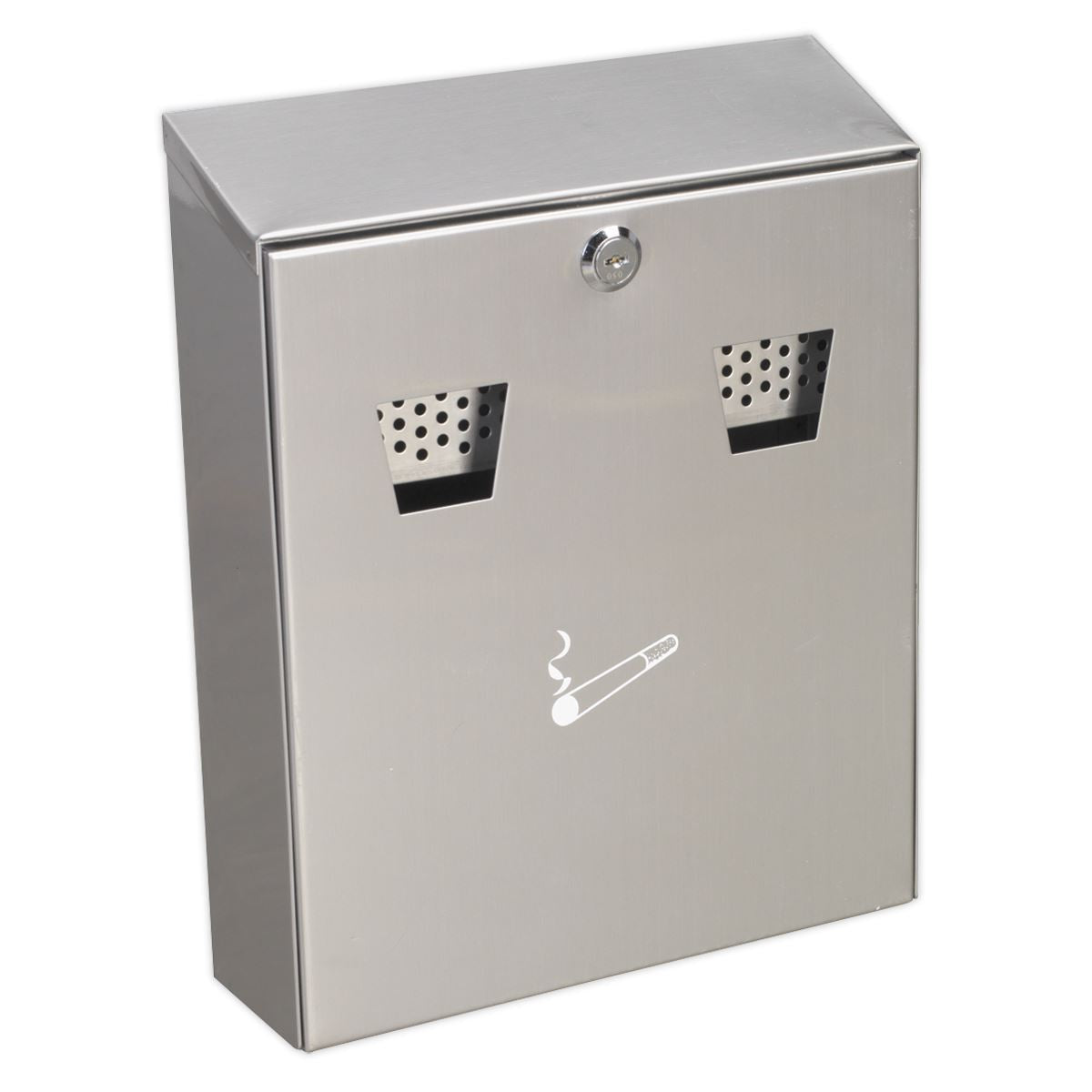 Sealey RCB02 Cigarette Bin Wall-Mounting Stainless Steel Sealey